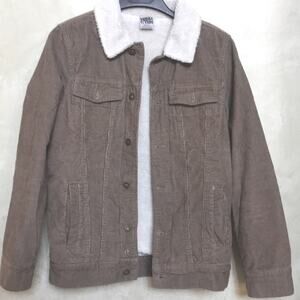 Hang Ten Corduroy Truckers Jacket Sherpa Collar Lined Body Young Mens Small
